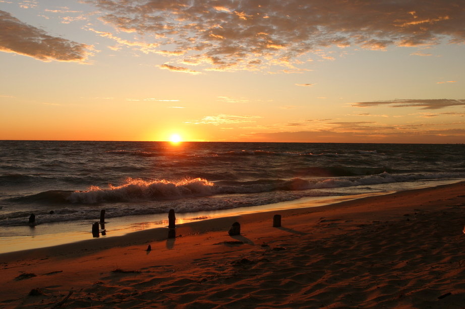 Lexington, MI: Lake Huron at sunrise