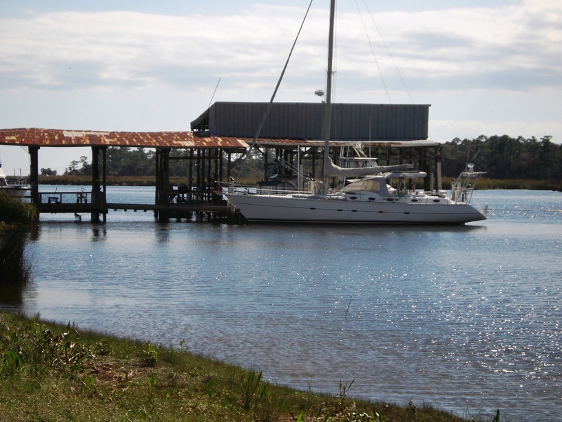 St. Marks, FL : Boat at Wakulla River City Park