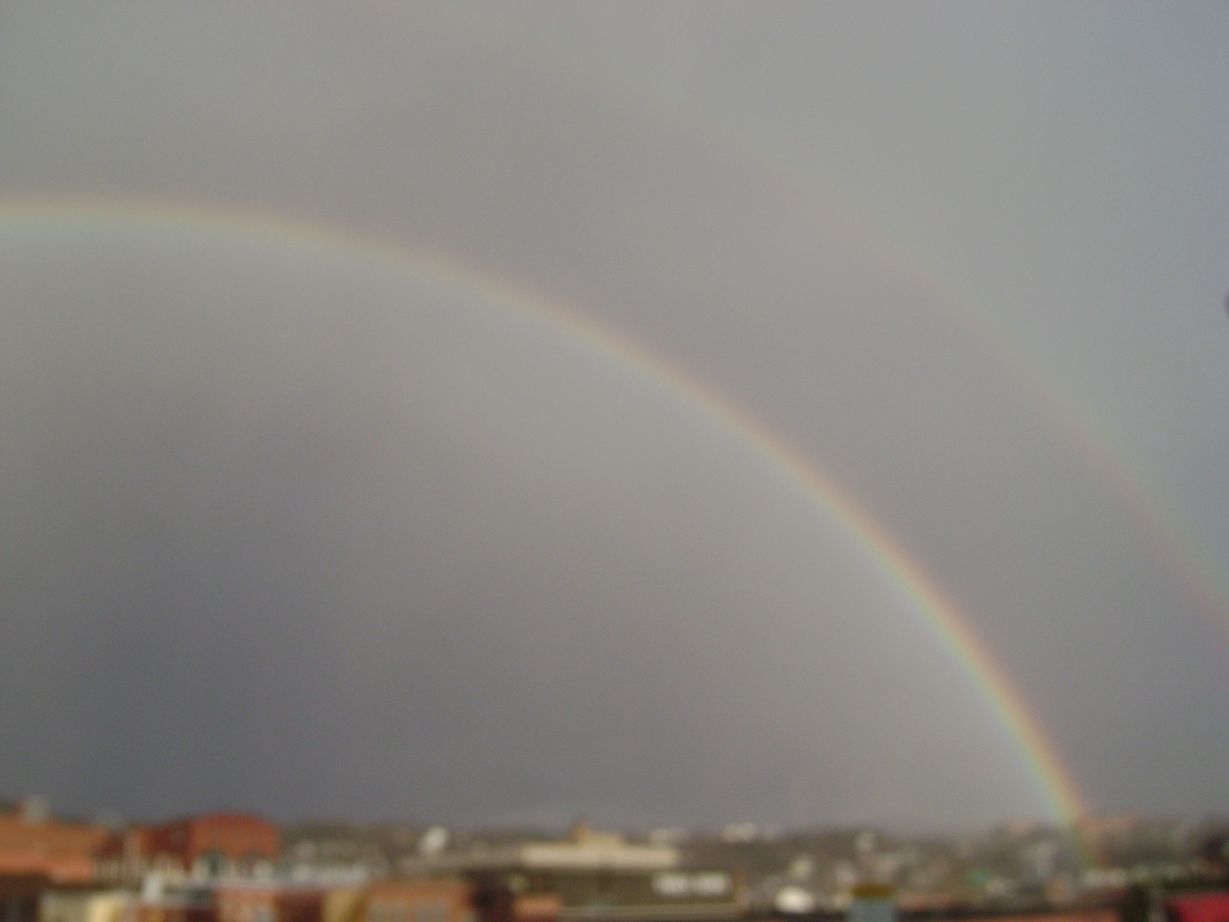 Cumberland, MD: Double rainbow over Cumberland, MD April Fools Day 2008