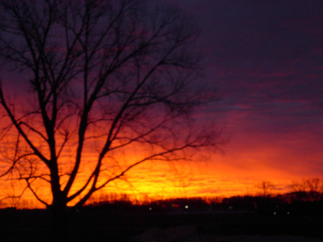 O'Fallon, MO: Sunset over field in OFallon, MO