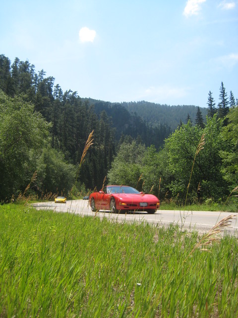 Spearfish, SD: Corvettes in Spearfish Canyon, SD