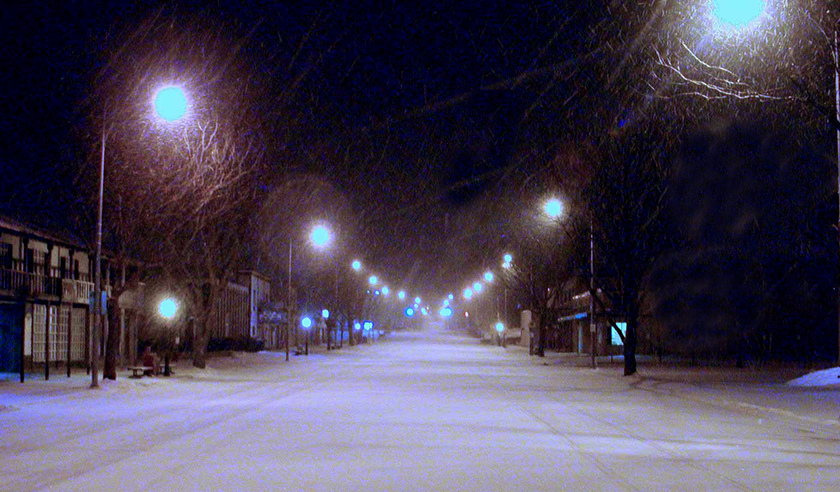 Bellevue, NE: Olde Town Bellevue Early Morning Snow