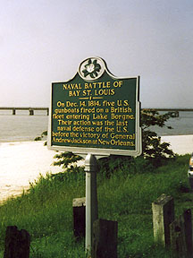 Bay St. Louis, MS: Historical Marker on White Sandy Beach