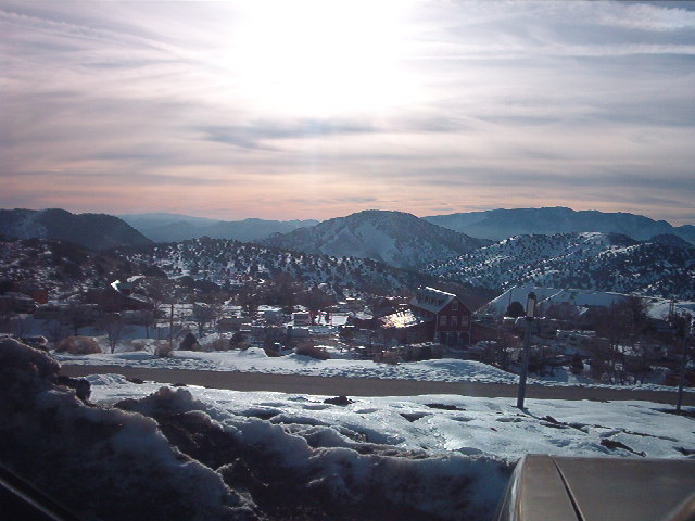 Virginia City, NV : looking down on VC during sunrise