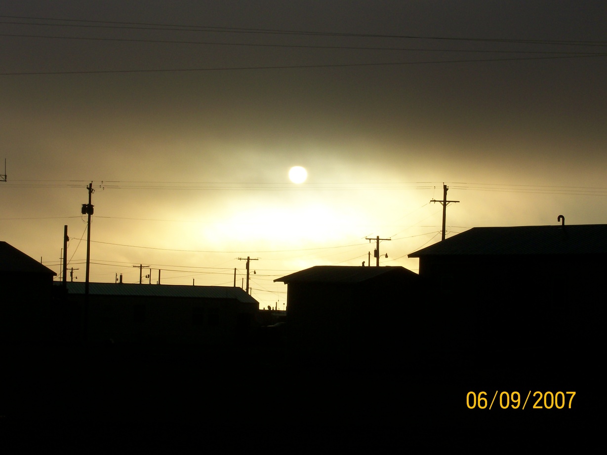 Atqasuk, AK overlooking Atqasuk during the evening sunset outside my