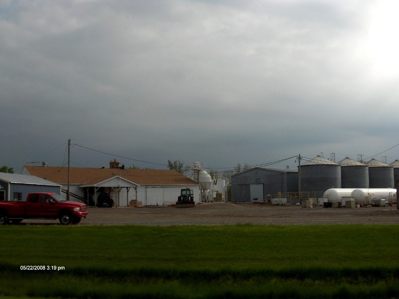 Wathena, KS Grain Silos east of city. photo, picture, image (Kansas