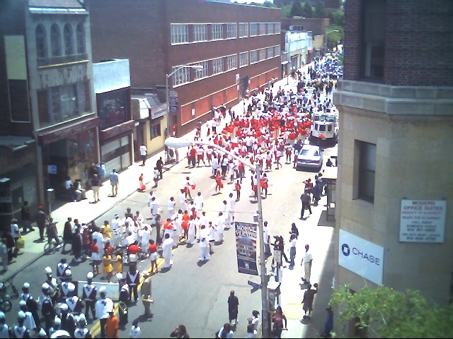Mount Vernon, NY: Parade of Flags on 5th ave, circa 2004