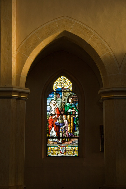 Hermann, MO : Stained Glass Window at St. George Church