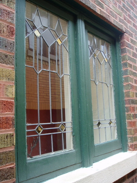 Oak Park, IL: Unique art glass windows were typical in the 1920s homes in Oak Park