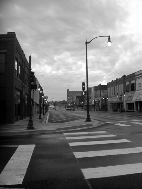 Claremore, OK: Downtown Claremore at a cross walk