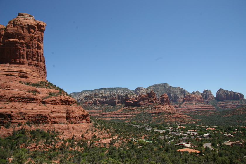 Sedona, AZ: Hike to Coffee Pot with Soldiers Pass and the Fin in background
