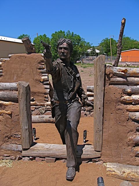 Reserve, NM: Elfego Baca, from the memorial commemorating his life and honoring his bravery in 1884