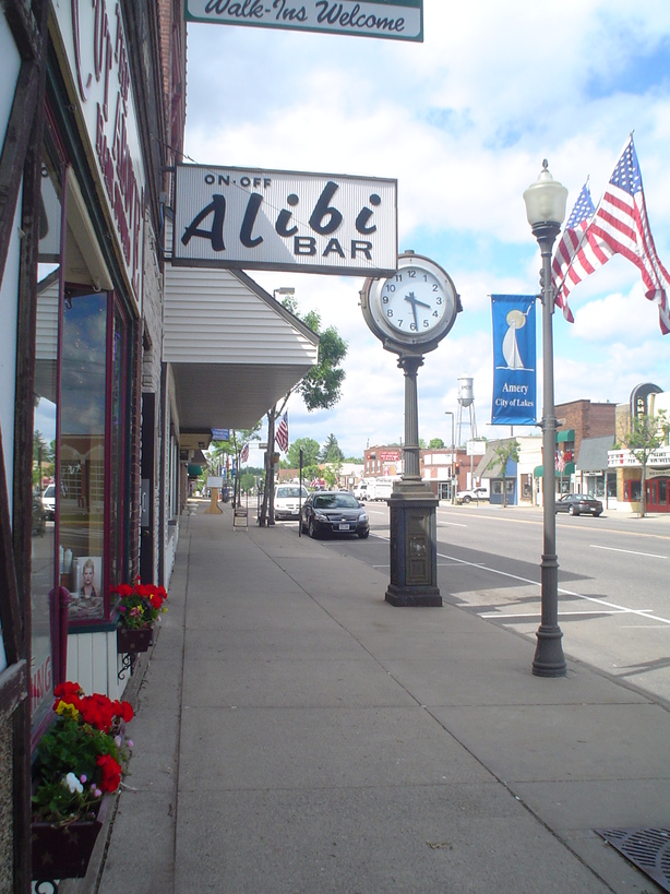 Amery, WI: Looking North on Keller Ave in Amery, WI