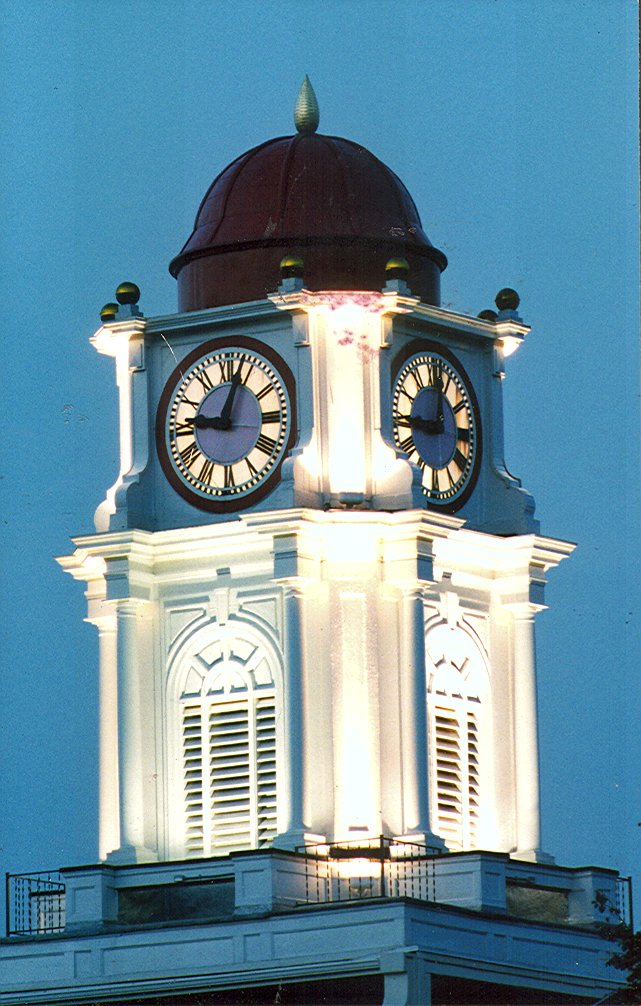 Bellaire, OH: Bellaire High School Clock Tower overlooking the city park