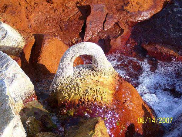 Rico, CO : another view of hot spring rock formation