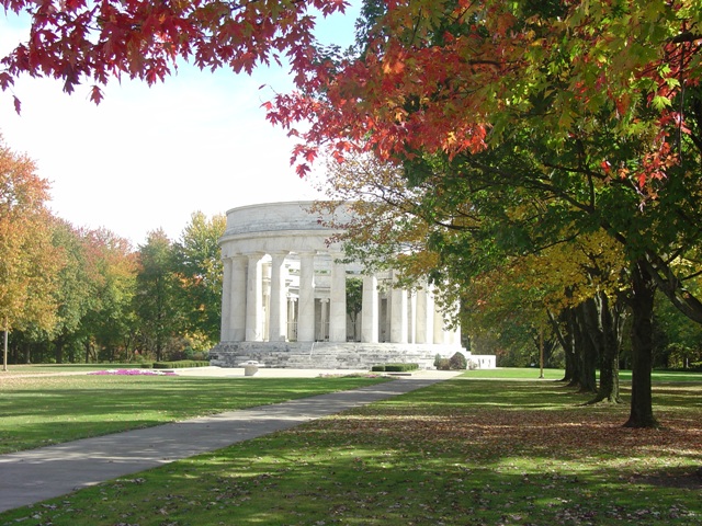 Marion, OH : Harding Memorial in the Fall photo, picture, image (Ohio