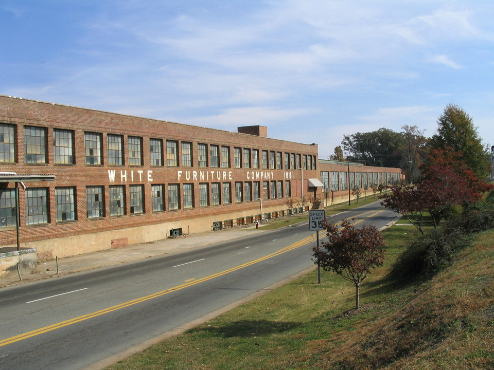 Mebane, NC: Old White Furniture factory downtown