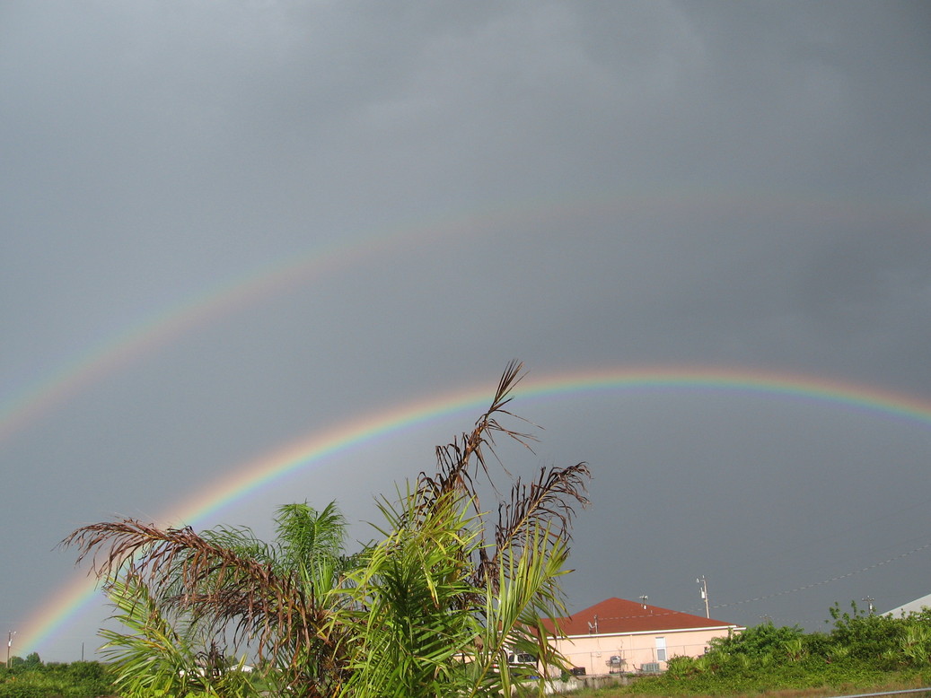 Lehigh Acres, FL: Double rainbow above a fair growing City!