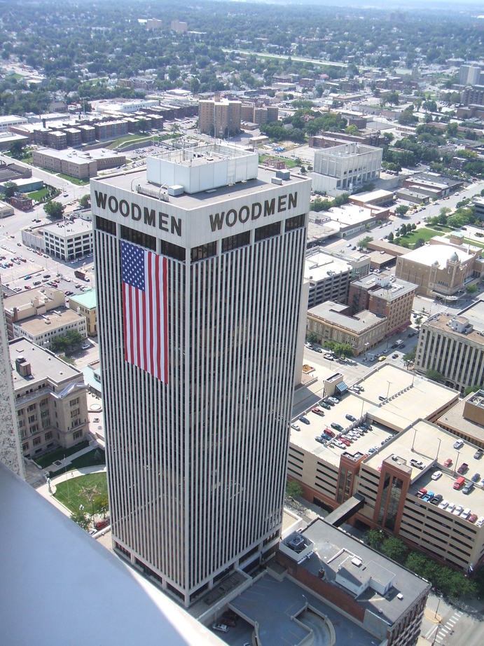 Omaha, NE: Woodmen from top of FNB Tower. 9/2006