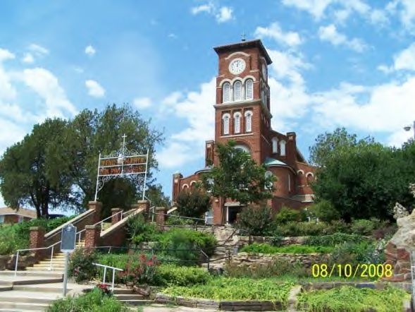 Windthorst, TX: The Beautiful Catholic Church that sits on a high hill is visable for miles