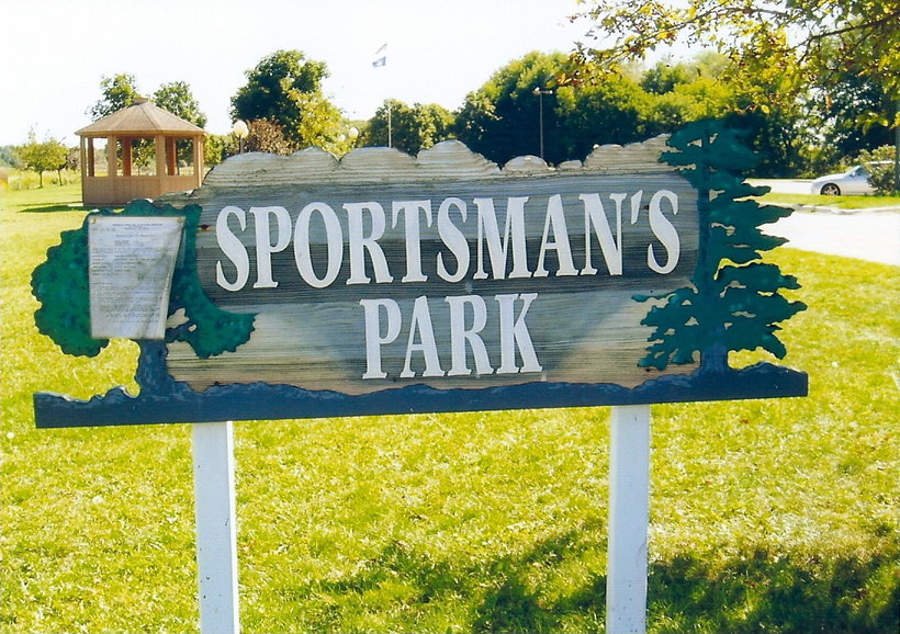 East Jordan, MI: Sportsman's Park Sign