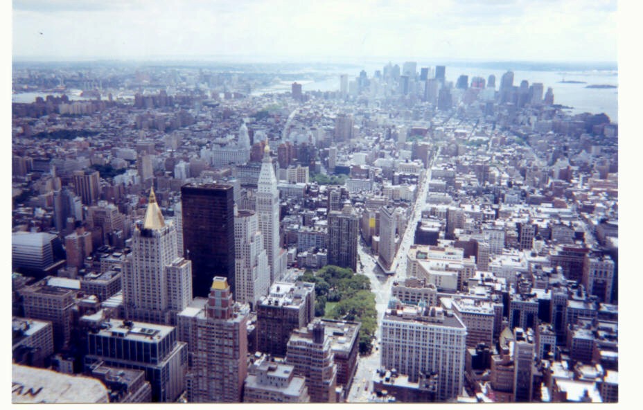 New York, NY: South View from the 86th floor balcony of the Empire State Building