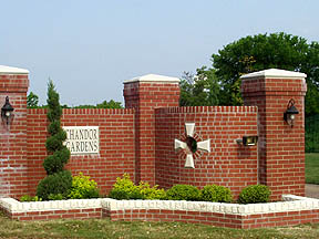 Weatherford, TX: Entrance to White Shadows Garden created by Douglas Chandor