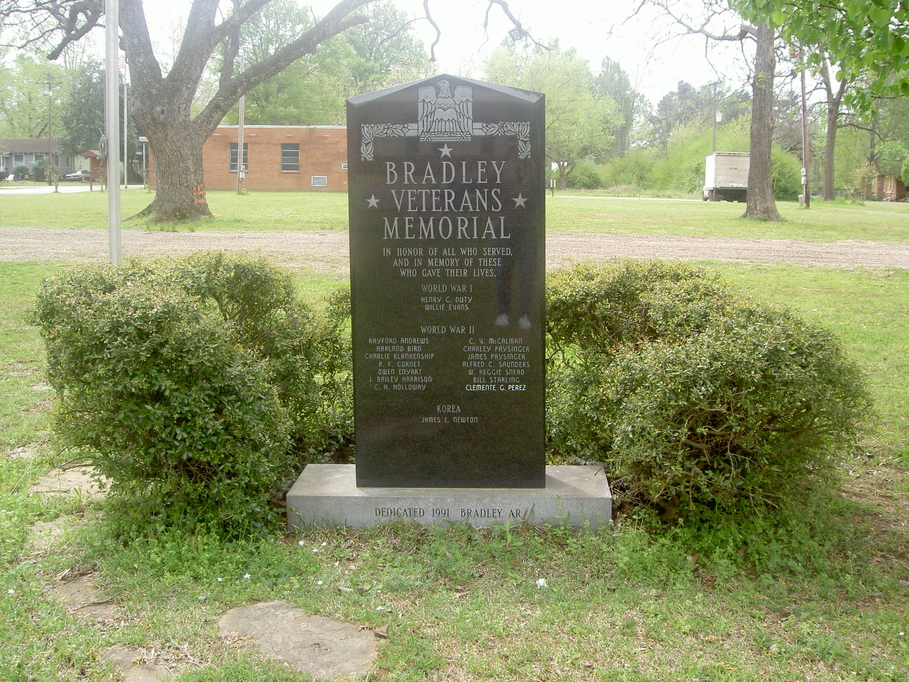 Bradley, AR: Bradley's War Memorial In The Park