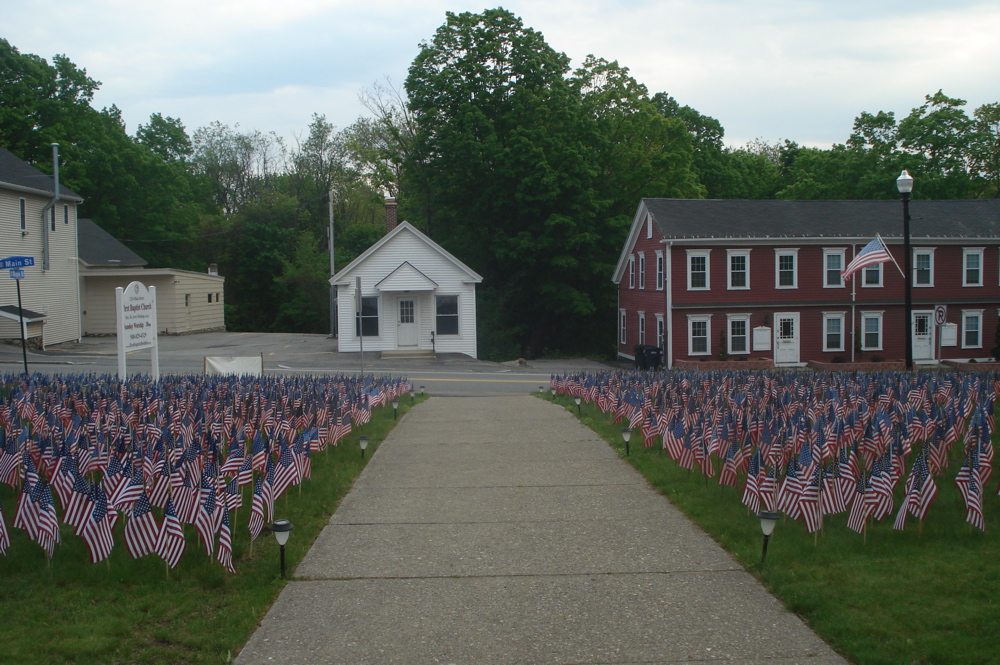 Holden, MA: Field of Flags at Holden's First Baptist Church