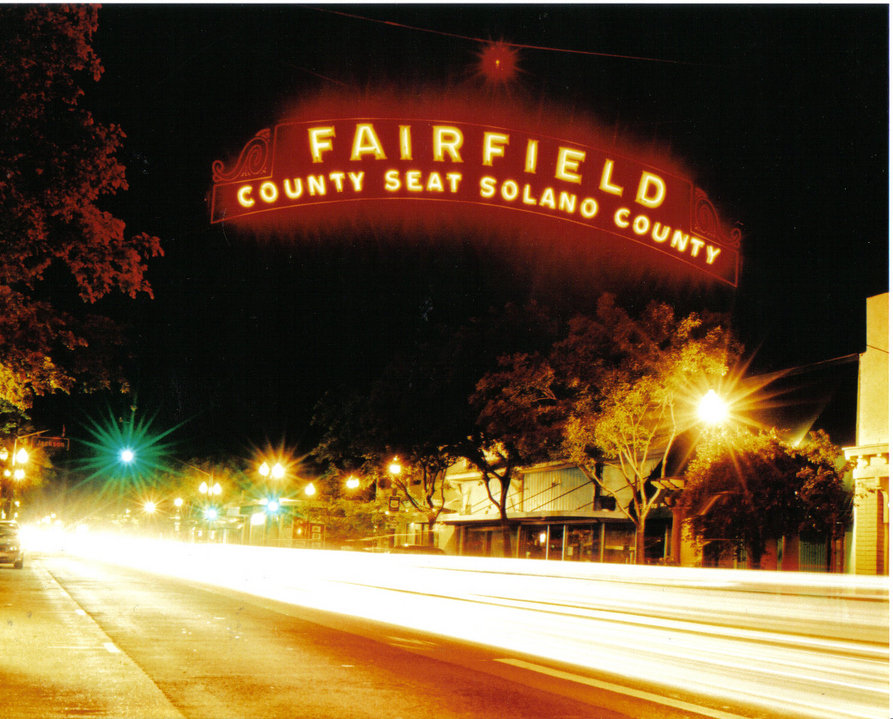 Fairfield, CA : Downtown Farifield at night photo, picture, image