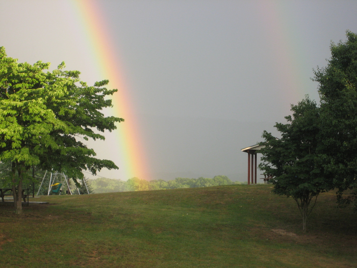 Church Hill, TN: Double rainbows over Castle Park in Church Hill