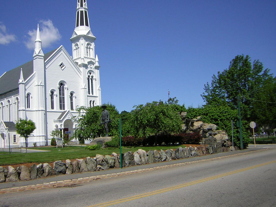 Wakefield, MA: Rockery & First Baptist Church