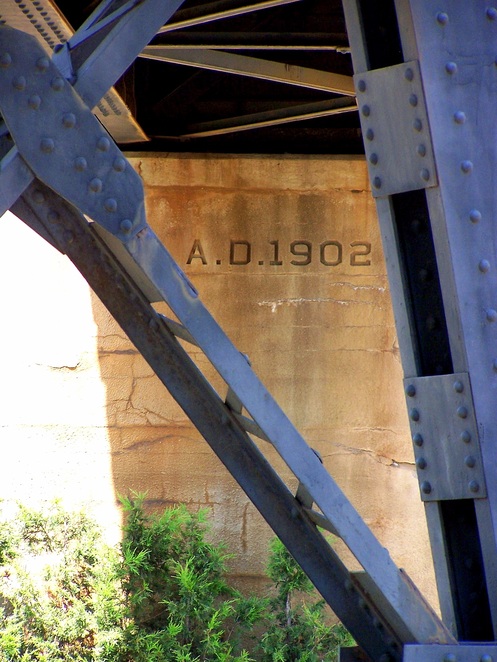 Milford, MI : Stone Support for the Train at North Main and Canal Streets