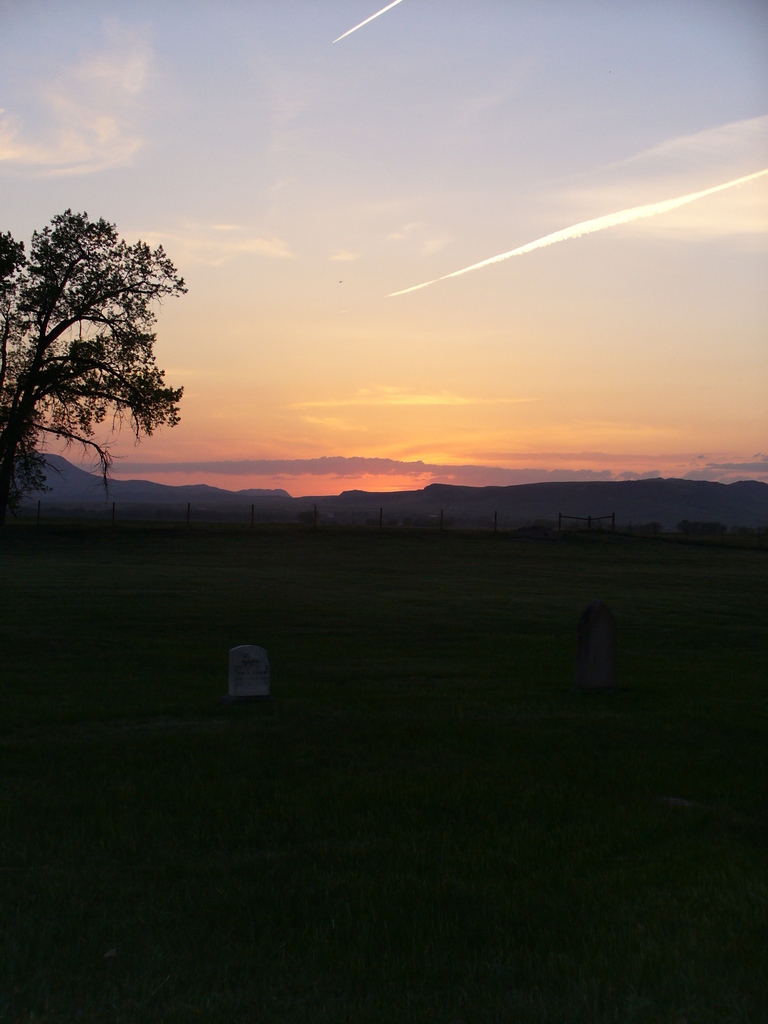 Cascade, MT : Sunset in Grave yard