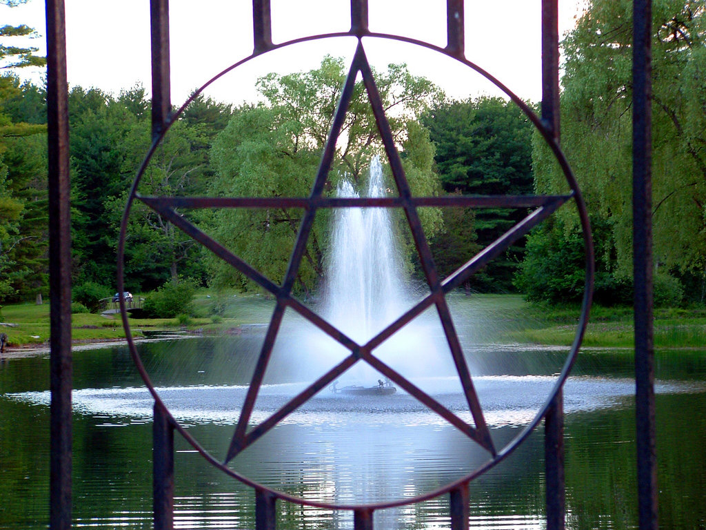 Glens Falls North, NY: Crandall Park Fence and Fountain