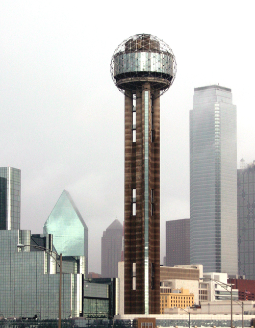 Dallas, TX: Reunion Tower (Fog)