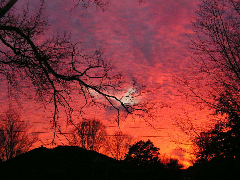Hendersonville, TN: January 2008 Sunset in Hendersonville