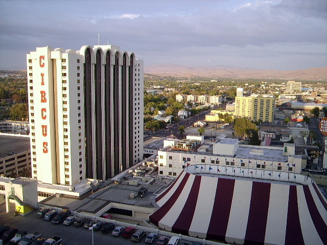 Reno, NV: View from 19th floor of Sky Tower, Circus Circus Hotel/Casino