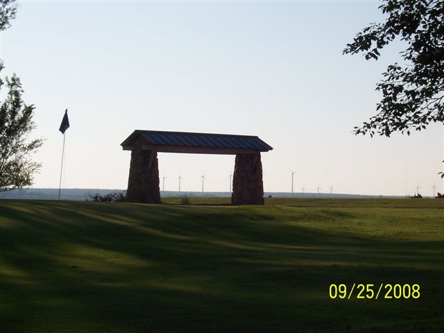 Big Spring, TX: Comanche Trail Golf Course with Wind Turbines in background