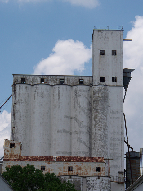 Katy, TX: Abandoned Rice Elevator near the railroad on Hwy 90 in Katy Texas