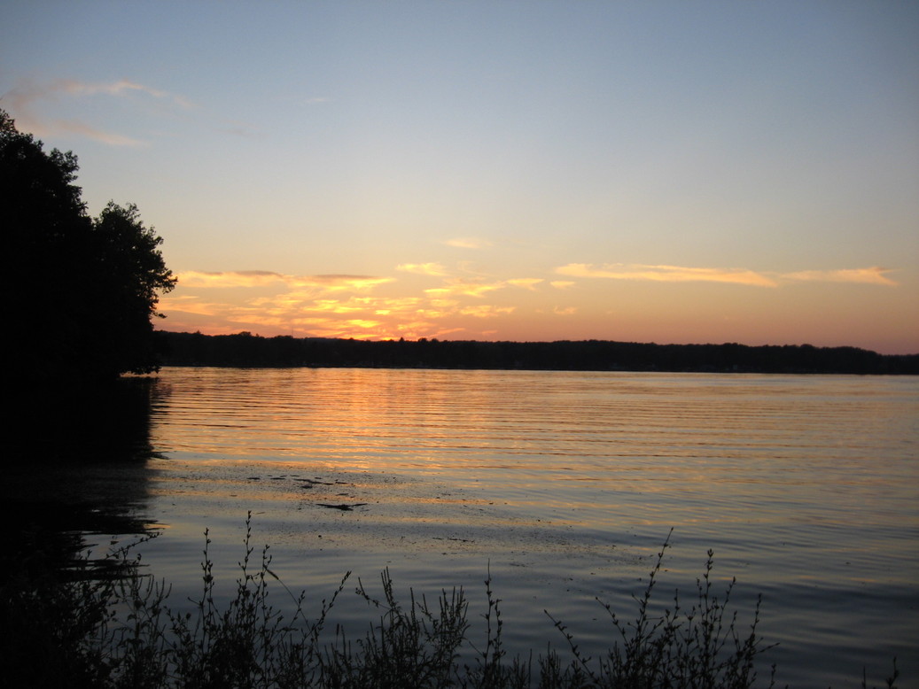 Edinboro, PA: Sunset over Edinboro Lake