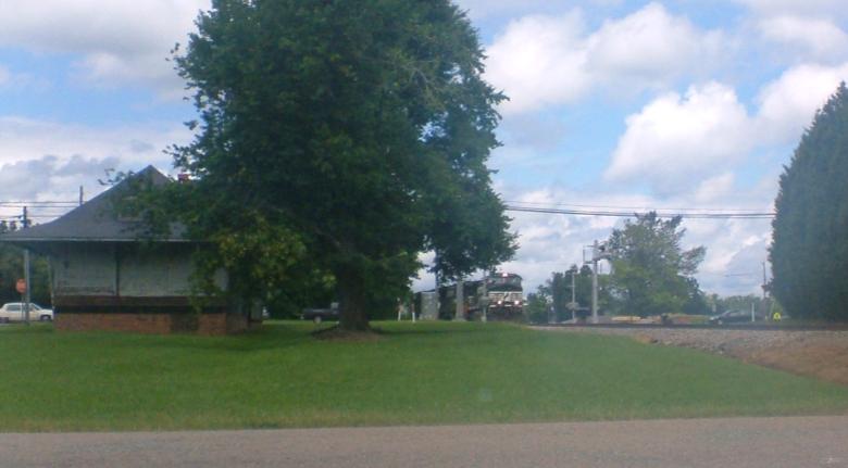 Liberty, NC : Train Arrives At Liberty Depot
