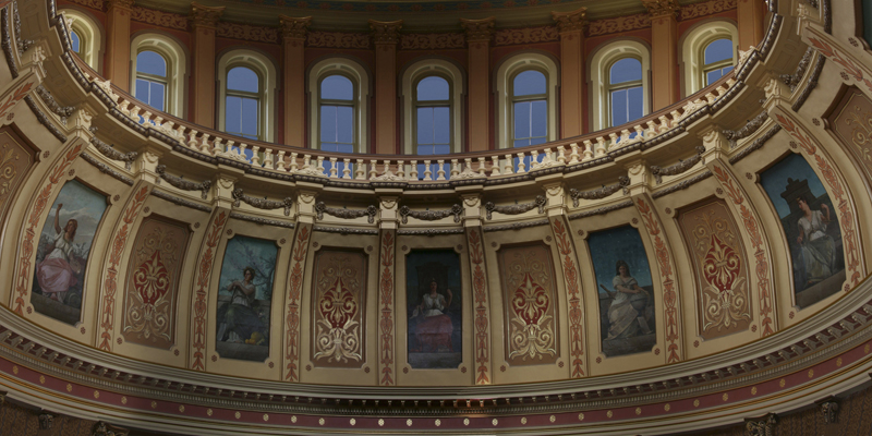 Lansing, MI: compsite view of the rotunda in the state capitol building