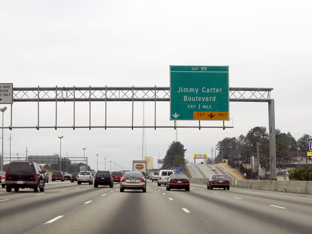 Atlanta, GA: Interstate 85 metro traffic Atlanta (23 miles of 14-16 lanes)
