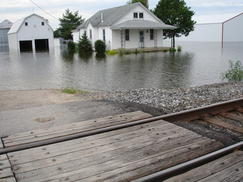 Winfield, MO: This is from the 2008 Flood. It is the Farm Across the Street from our home!