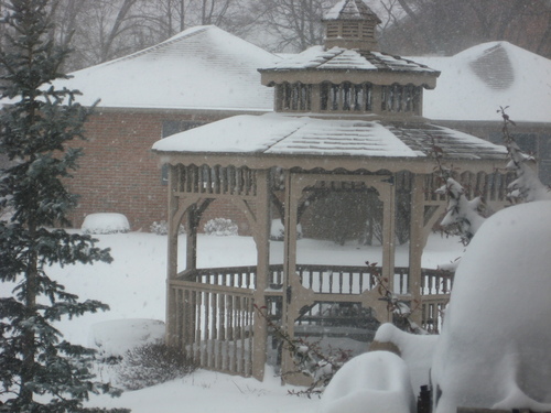 Covington, OH : During a winter storm.