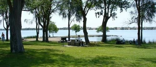 Moses Lake, WA : Park at the north end of Moses Lake