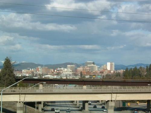 Spokane, WA: Looking East Into Spokane, WA