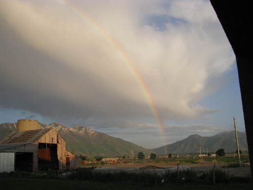 Springville, UT: Red Barns and Rainbows