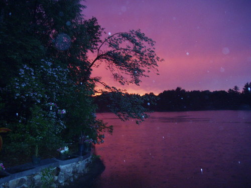 Ashburnham, MA : sunset on lower naukeg lake
